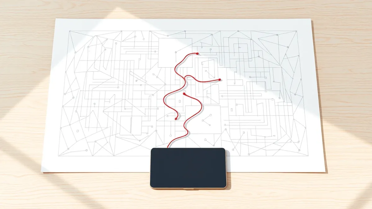 Illustration: A pristine white sheet of paper lies flat on a clean wooden desk.